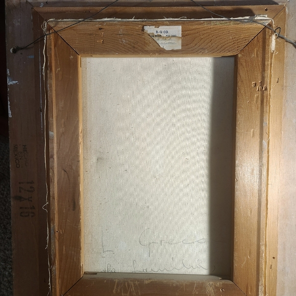 Vintage framed canvas print La Virgin El Greco. - Picture 4 of 4